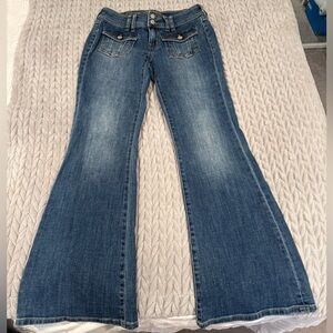 Aeropostale Blue Flare Wide Leg Jeans